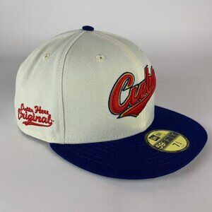 New Era White and Blue Cubs Hat